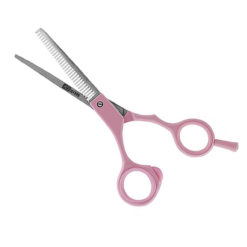 DMi Satin Offset Pink Lightweight 5.5 Inch Thinning Scissors