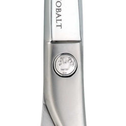 Perfect cut by combining a moving stainless alloy blade with a still cobalt base alloy blade.