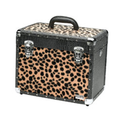 Sibel Aluminium Leopard Effect Beauty Case