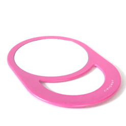Cricket Pink Circular Back Mirror + Section Clips