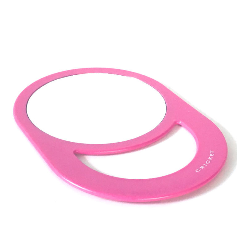 Cricket Pink Circular Back Mirror + Section Clips