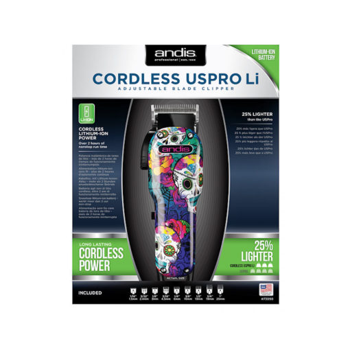 Andis Cordless USPro Li Sugar Skull Clipper