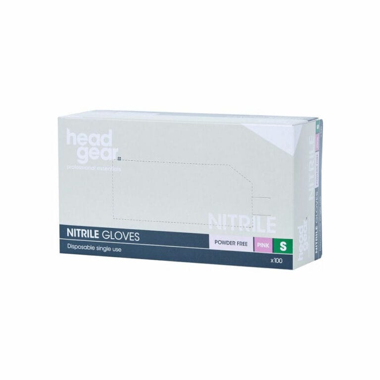 Head Gear Pink Nitrile Powder Free Gloves Pack 100