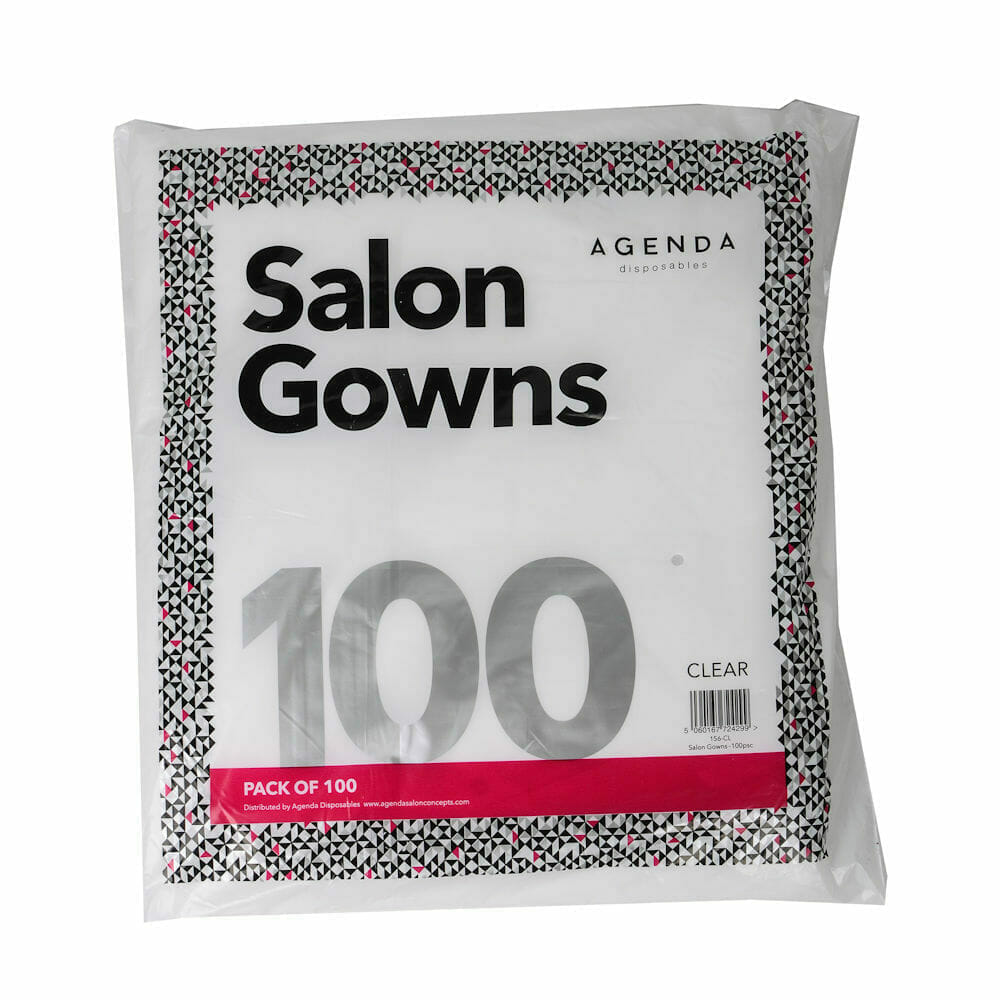 Agenda Disposable Clear Gowns 100 Pack