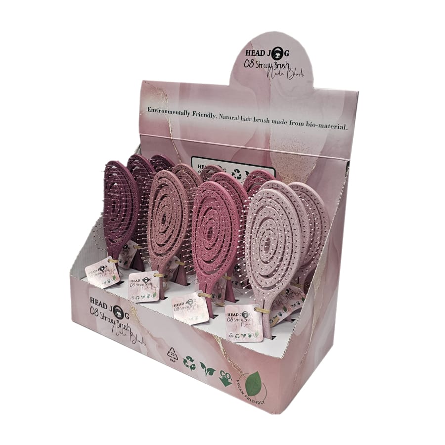 Head Jog 08 Straw Brushes Nude Blush Display Head Jog 08 Straw Brushes Nude Blush Display