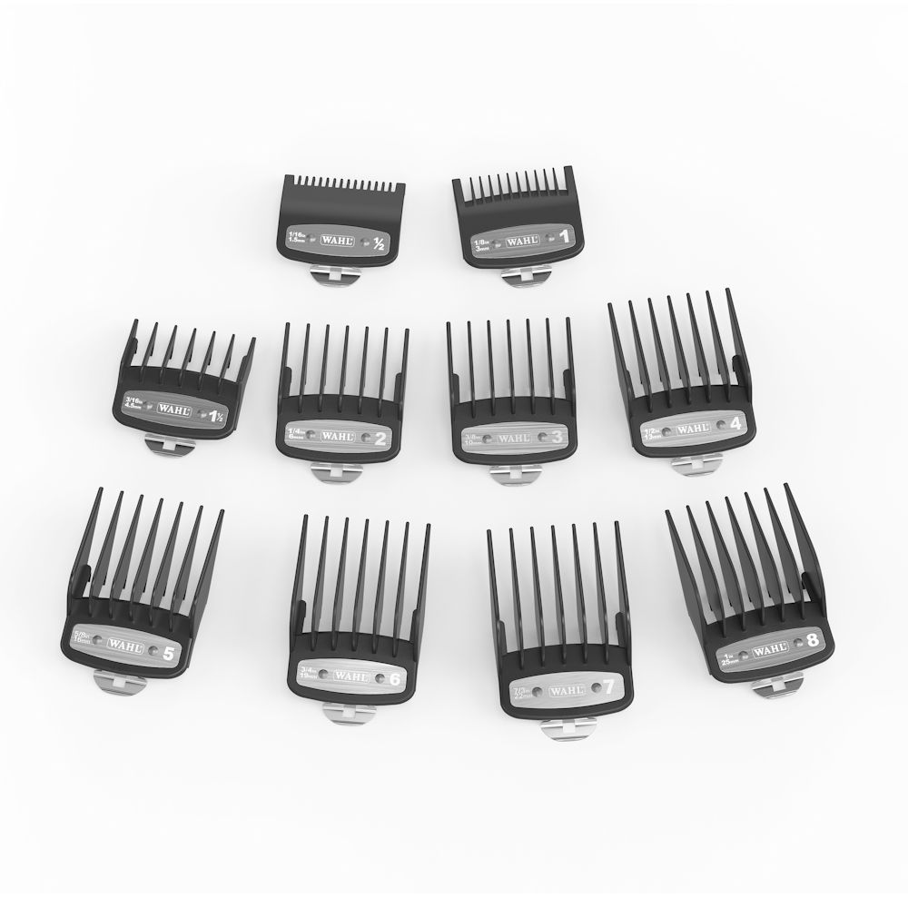 Wahl Attachment Premium Clipper Combs Wahl Black Premium Attachment Combs