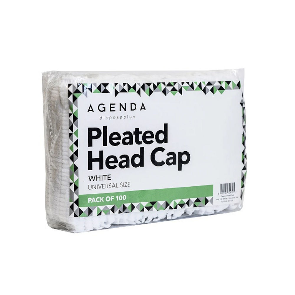 Agenda Disposable Pleated Head Caps