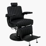 Ayala Pablo Black Barbers Chair
