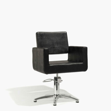 Felicitas Black Croco Hydraulic Styling Chair