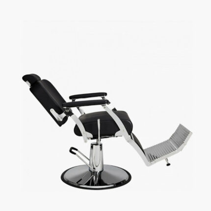 Mila Silver Standard Black Barbers Chair