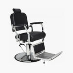 Mila Silver Standard Black Barbers Chair