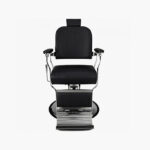 Mila Silver Standard Black Barbers Chair