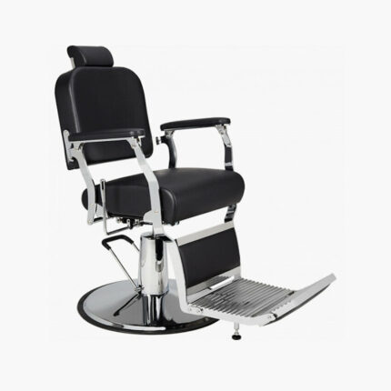 Mila Silver Standard Black Barbers Chair