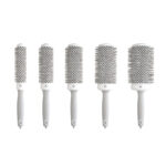 Olivia Garden Expert Blowout Speed Hair Brush - White and Grey full set