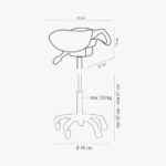 Sibel White Multi Functional Saddle Stool
