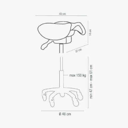 Sibel White Multi Functional Saddle Stool