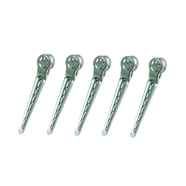 YS Park Super Alu Hairdressing Clips M Pack 5 - Pale Green