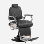 Ayala Tiger Diamond Barbers Chair in Premium Upholstery