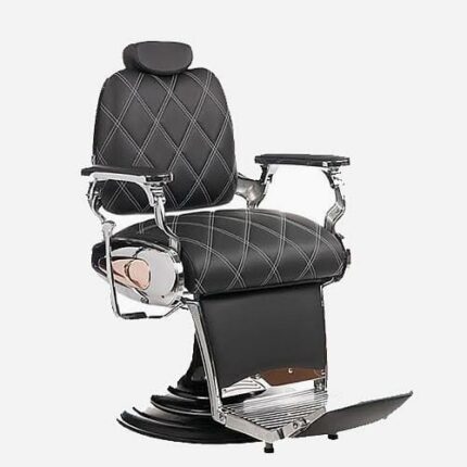 Ayala Tiger Diamond Barbers Chair in Premium Upholstery