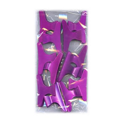 Metallic Pink Large Plastic Jaws Pack 12