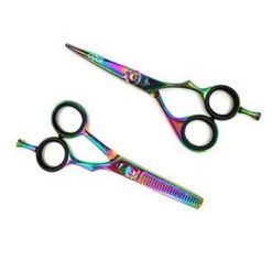 KISO Rainbow Titanium Scissor Set with free Delta Pouch