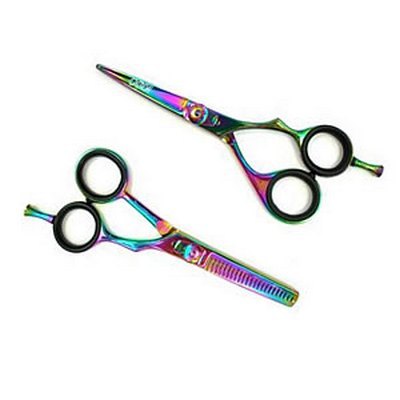 KISO Rainbow Titanium Scissor Set with free Delta Pouch